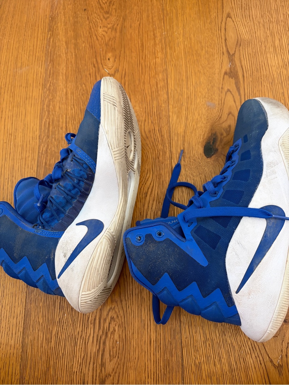 Nike Zoom Kids Royal Blue High-Top Sneakers Size 7 Big Kids
